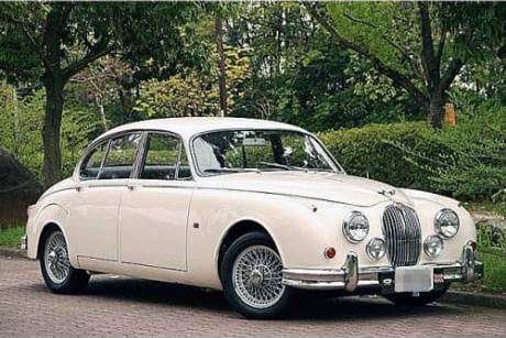 White JDM 1965 Jaguar Mark 2 in pristine condition