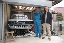 Tadashi Ando, me and a Hakosuka in his yard