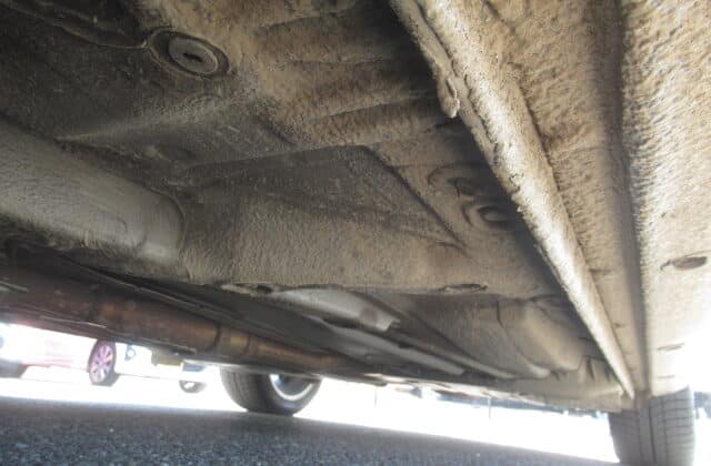 Right side underbody. Clean good condition used German car from Japan sourced at Auction