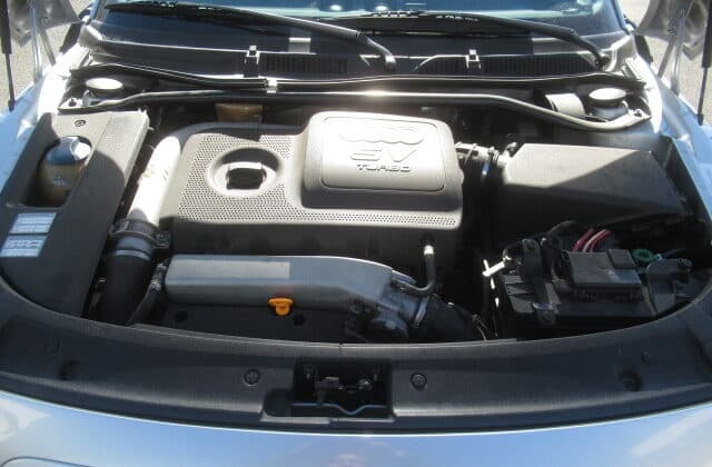 Good clean engine bay on used Audi TT Roadster from Japanese car auction