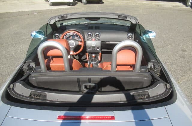 rear view in Audi TT roadster I bought in Japan via Japan Car Direct
