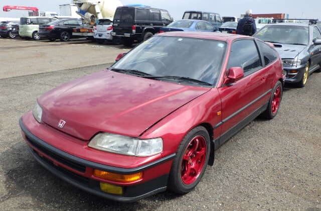 Honda CR-X, CR-X, Red Honda CR-X, Used Honda CR-X, Japanese Car Auctions, Import Honda CR-X from Japan, Vintage Honda, Honda CR-X for Sale, Classic Honda, Japan Car Direct
