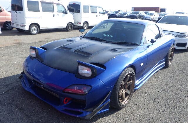 Mazda RX-7, Used Mazda RX-7, Blue Mazda RX-7, Buy Mazda RX-7 Japan, Japan car auction, Import Mazda RX-7 Japan, Japanese used cars, Export cars from Japan, Mazda RX-7 specs, Japan Car Direct