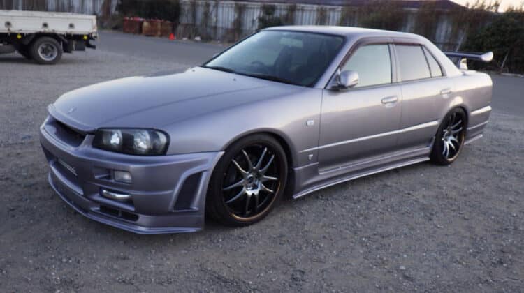 Grey Nissan Skyline GT-ER34, Skyline R34, JDM Skyline, Skyline GT Turbo, R34 for Sale, Import Skyline from Japan, Japanese Car Auction, Classic Nissan Skyline, Buy Skyline GT-ER34 from Japan, Japan Car Direct